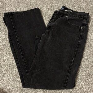 Vintage Anchor Blue Flare Low Rise Black Jeans